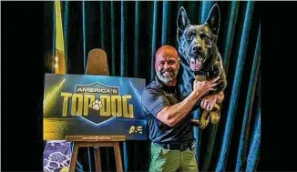  ?? ALPHARETTA DEPT. OF PUBLIC SAFETY ?? Police Sgt. Mark Tappan and K-9 Mattis will compete on A&E’s “America’s Top Dog,” which airs tonight at 9. You can watch with the crime-fighting duo at Mazzy’s Sports Tavern.