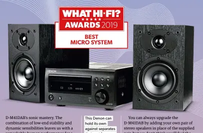  ??  ?? This Denon can hold its own against separates that cost far more