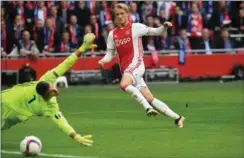  ?? FOTO: TOUSSAINT KLUITERS/ RITZAU SCANPIX ?? Kasper Dolberg scorede må på stribe for Ajax i 2016/ 2017- sæsonen.