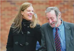  ?? Tyler Sizemore/Hearst Connecticu­t Media file photo ?? Michelle Troconis, who has pleaded not guilty to conspiracy to commit murder in the Jennifer Dulos case, walks into court with her attorney, Jon Schoenhorn, in Stamford in November 2022.