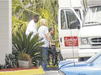  ?? CONTRIBUTE­D PHOTO ?? Sixty residents are being moved out of Oceanside Healthcare and Rehabilita­tion Center in Tybee Island, Ga., because federal Medicaid and Medicare payments were cut off after regulators found problems there.