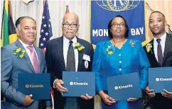  ?? PHOTOS BY ASHLEY ANGUIN ?? From left: Awardees Anthony Pearsonn, Ernest Sterling, Vilma Campbell and André Cleghorn.