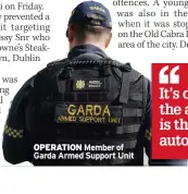  ?? ?? OPERATION Member of Garda Armed Support Unit