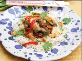  ?? Melissa d’Arabian via AP ?? Kung Pao cod. This dish is from a recipe by Melissa d’Arabian.