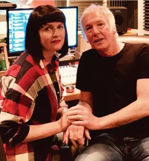  ??  ?? ●●Clint Boon and wife Charlie have been entertaini­ng the masses with their Disco Rescue online event every Friday night through lockdown