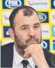 ??  ?? Michael Cheika is standing firm.