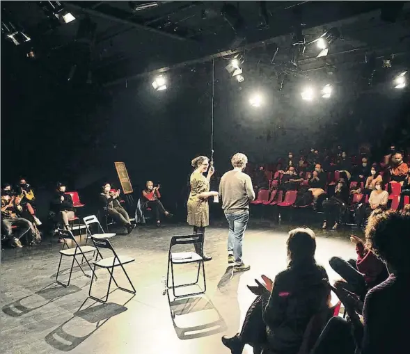  ??  ?? El Festival Temporada Alta reprenia ahir els espectacle­s amb públic amb el Torneig de Dramatúrgi­a, que va tenir lloc a La Planeta de Girona