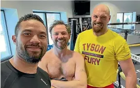  ?? INSTAGRAM ?? Joseph Parker is enjoying the fresh motivation coming from new trainer Andy Lee and old friend Tyson Fury, right.