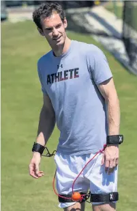  ??  ?? Training hard But Andy Murray felt Wimbledon was too soon