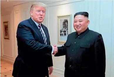  ?? AP ?? US President Donald Trump and North Korean leader Kim Jong-Un had plenty to talk about in Hanoi, Vietnam this week.