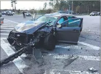  ?? PHOTO COURTESY OF THE CHARLES COUNTY SHERIFF’S OFFICE ?? Sheriff Troy Berry (D) and the other driver suffered minor injuries after colliding in the La Plata area on Friday.