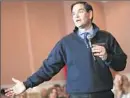  ?? Chip Somodevill­a Getty I mages ?? MARCO RUBIO says he’s the GOP’s best hope for winning the presidency.