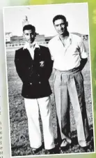  ?? PIC COURTESY: NANDITA RAO ?? Joginder Singh Rao (left) with former India Test captain Polly Umrigar.