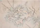  ?? ?? A hand drawn map of Okinawa dating back to the 19th century, one of 22 historic artifacts that were looted following the Battle of Okinawa and recovered in a Massachuse­tts home. Photograph: AP