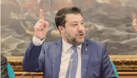  ?? ANSA ?? no a nuove armi. Il segretario della Lega Matteo Salvini è schierato personalme­nte contro l’ipotesi di invio di nuove armi al governo ucraino