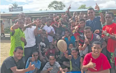  ?? Photo: Anasilini Natoga. ?? Ovalau Kaji rugby players at John Wesley Primary School in Raiwaqa on August 11, 2018.