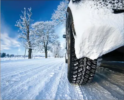  ?? 123RF ?? In winter, there’s only one way to physically increase the traction between the tire and the road — add a set of quality winter tires.