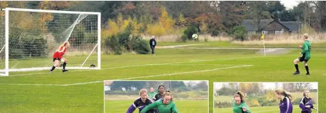  ??  ?? Women’s Football action