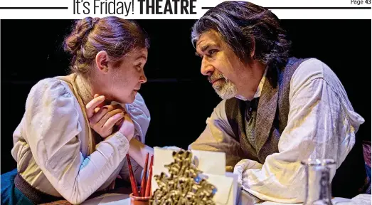  ?? ?? Luscious locks: Ted Lasso’s James Lance in the title role of Chekhov’s Uncle Vanya, with Madeleine Gray as niece Sonya