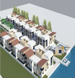  ??  ?? Model of Bazakki Osborne waterfront estate in Ikoye, Lagos
