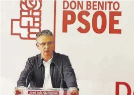  ?? LA CRÓNICA ?? José Luis Quintana, secretario general del PSOE de Don Benito.