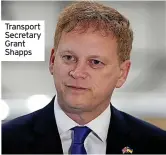  ?? ?? Transport Secretary Grant Shapps
