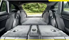  ??  ?? Hybrid’s batteries take up space, so boot space with the seats down is 1295 litres