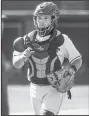  ?? NWA Democrat-Gazette/ BEN GOFF • @NWABENGOFF ?? Trey Vance, a four-year starter at catcher for Elkins, will lead the Elks into today’s 3A Region 1 Tournament in Lincoln. Elkins will take on Clinton in the first game of the regional at 10 a.m.