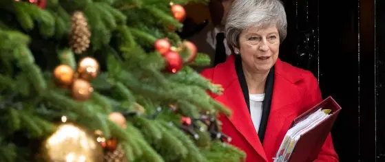  ??  ?? British Prime Minister Theresa May may return for a second vote after Christmas if her Brexit plan suffers a modest to moderate loss