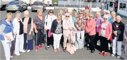  ??  ?? Summer trip Stirling Arthritis Group members recently enjoyed a summer outing to Balloch with a sail round Loch Lomond before visiting Loch Lomond Shores for some retail therapy