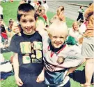  ??  ?? First love: The young Conor Mcgregor in his Manchester United shirt (right)