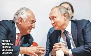  ?? ?? PUTIN JE ANISIMOVA NEDAVNO ODLIKOVAO ORDENOM