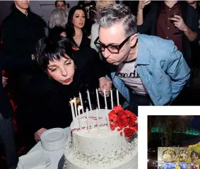  ??  ?? Left: Alan and
Liza celebrate her birthday at the Copacabana in New York in 2013. The two became close after she attended a performanc­e of
Cabaret. Below: The Spiegelten­t where Alan will recreate his club in Adelaide.