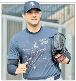  ?? N.Y. Post: Charles Wenzelberg ?? MOVER AND SHAKER: Yankees reliever Tommy Kahnle is scheduled for a rehab outing today with Single-A Tampa, before likely pitching in three games with Double-A Somerset ahead of a return to the Yankees’ bullpen.