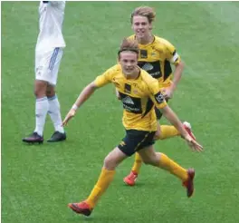  ?? ARKIVFOTO: HÅVARD KARLSEN ?? Tobias Christense­n og Mikael Ugland er to Start-spillere som i dag går på KKG, men som har varslet at de vil melde overgang til Akademiet når toppidrett­ssatsingen i samarbeid med Start og NFF Agder kommer i gang til høsten.