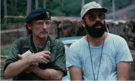  ??  ?? Brat’s entertainm­ent ... Dennis Hopper and Francis Ford Coppola on the set of Apocalypse Now. Photograph: Caterine Milinaire/Getty