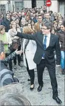  ?? PERE DURAN / NORD MEDIA ?? Puigdemont, aclamado en Amer