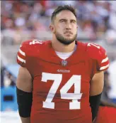  ?? Marcio Jose Sanchez / Associated Press ?? Joe Staley, 33, is one of two offensive linemen in 49ers history to be voted to five straight Pro Bowls. Philadelph­ia head coach Doug Pederson cites Staley as among players who “get better with time.