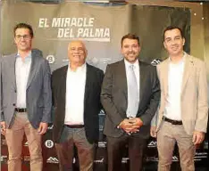  ?? ?? Joan Miquel Durán, el presidente Tomeu Quetglas, José Tirado y Sebastià Riera.