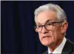  ?? SUSAN WALSH - THE ASSOCIATED PRESS ?? Federal Reserve chair Jerome Powell at the Federal Reserve in Washington on March 20. On Friday, Powell addressed interest rate policy at the Federal Reserve Bank of San Francisco.