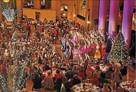  ?? LAWRENCE WRIGHT PHOTO ?? Northeast Ballet dancers take a bow on stage at a previous SPAC “Nutcracker Tea.”