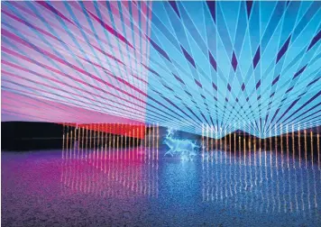  ??  ?? ● How the new light show at Southport’s Marine Lake could look