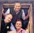  ?? Foto: Sammlung Gewinner ?? Maximilian Behrends, Herbert Haas und Bodo Gewinner (von links), die Organisato­ren von „Live am Marktplatz“in Krumbach.