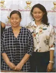  ??  ?? Regal matriarch Mother Lily Monteverde (with daughter Roselle) admits feeling ‘so sad’ over the non-inclusion of Mano Po 7 in this year’s MMFF but is moving on