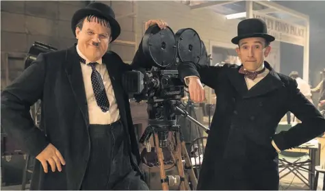  ?? Picture: Entertainm­ent One ?? John C Reilly as Oliver Hardy, left, and Steve Coogan as Stan Laurel in Stan &amp; Ollie.