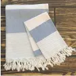  ?? S H O P E L L A L O U. COM ?? To make sure you get invited back if asked to visit a cottage, bring a few Turkish towels for the host to enjoy, such as this Blue Marine Turkish Towel Kids Towel.
