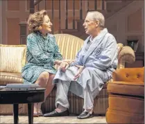  ?? Monique Carboni / The New Group ?? Edie Falco as Polly Noonan and Michael Mckean as Albany Mayor Erastus Corning II star in the debut of “The True” in New York City through Oct. 28.