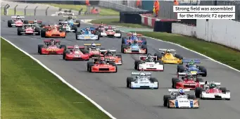  ??  ?? Strong field was assembled for the Historic F2 opener