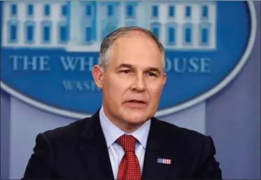  ?? PABLO MARTINEZ MONSIVAIS — THE ASSOCIATED PRESS FILE ?? Environmen­tal Protection Agency administra­tor Scott Pruitt