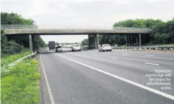  ?? Picture: Highways England ?? Staverton overbridge will be closed for refurbishm­ent works